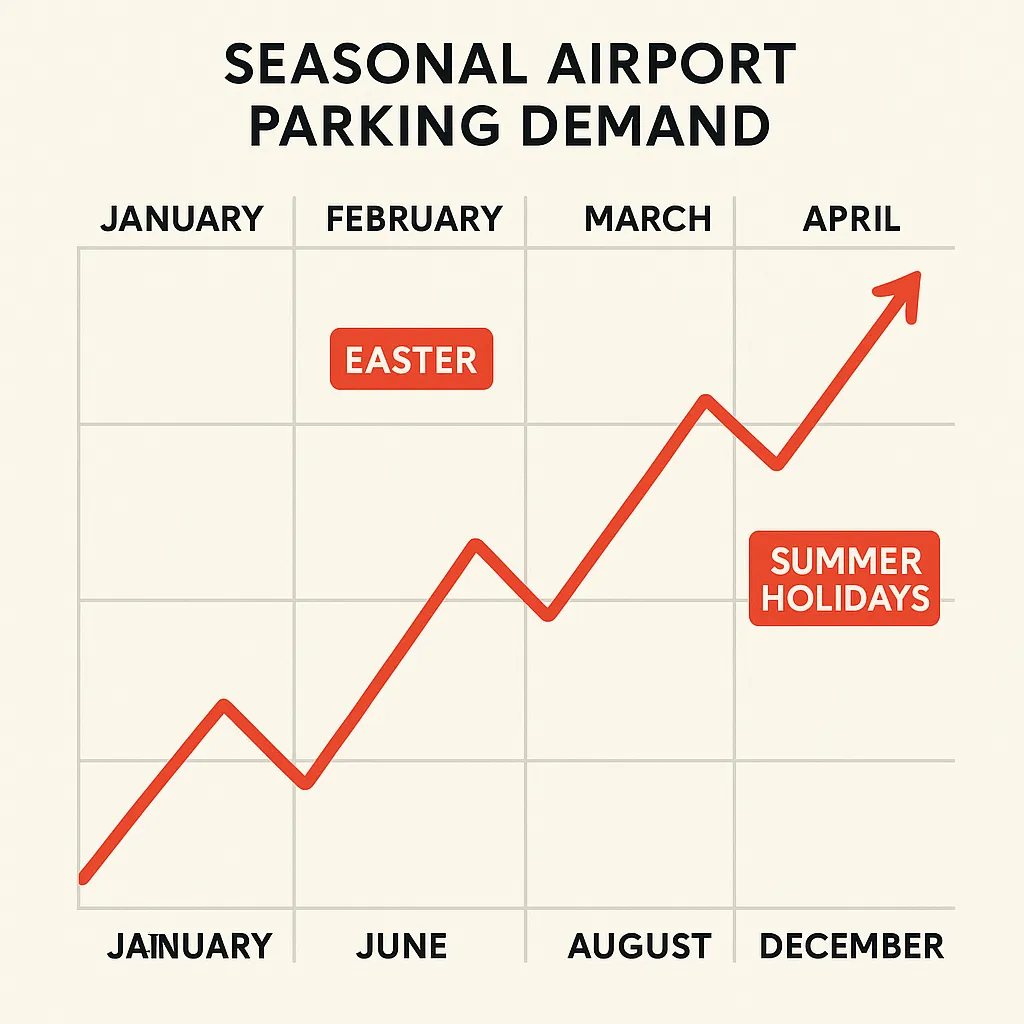 Seasonal Airport Parking Price Trends UK
UK airport parking prices peak during holidays like Christmas and summer travel season