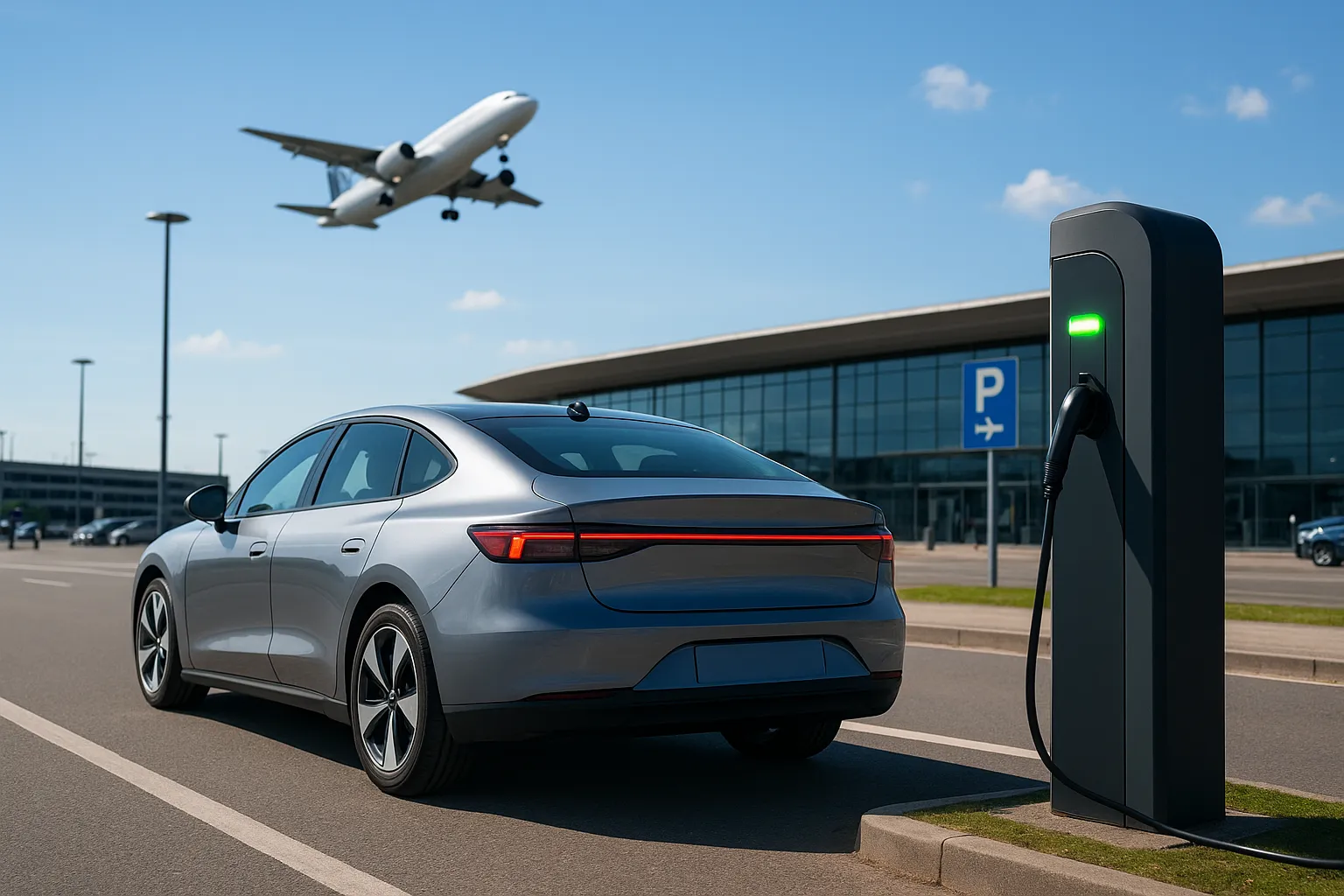 Book airport EV charging UK Heathrow Gatwick Manchester 2025

